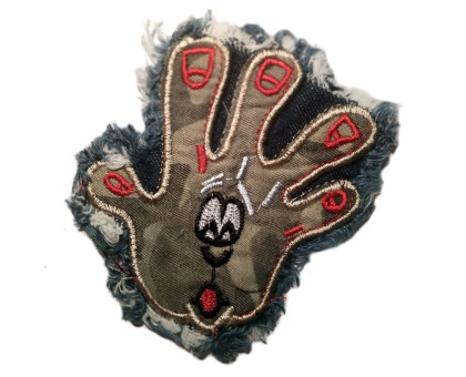 Antsiuvas prisiuvamas Hello; 10x11cm