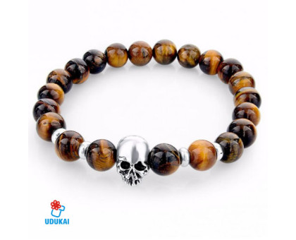 Apyrankė su akmenimis Skull-18; 19cm