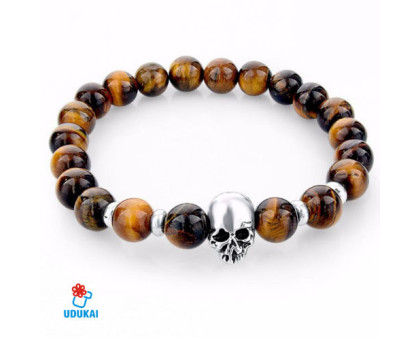 Apyrankė su akmenimis Skull-18; 19cm