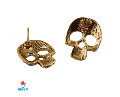 Auskarai Bronze Skull; 2vnt