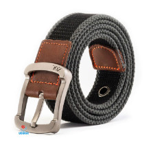 Diržas medžiaginis su metaline sagtimi ZDL Black-Grey; 110x3.5cm