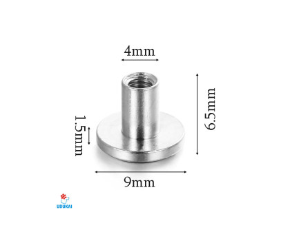 Kniedė užsukama bronzos spalvos; 9.0x6.5mm