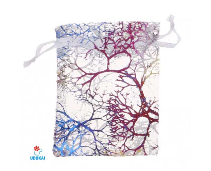 Dovanų maišelis Baltas koralas; 9x12cm