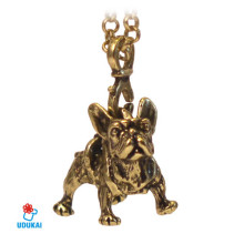 Kaklo pakabukas Prancūzų buldogas bronzinis; 25x30mm