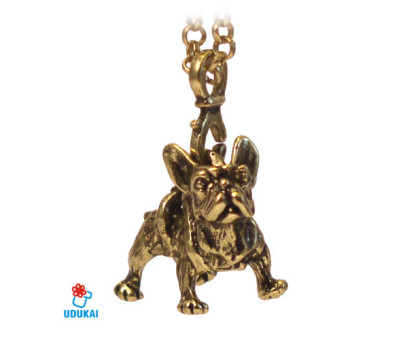 Kaklo pakabukas Prancūzų buldogas bronzinis; 25x30mm
