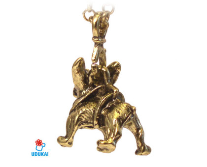 Kaklo pakabukas Prancūzų buldogas bronzinis; 25x30mm