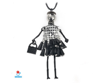 Kaklo pakabukas Lėlytė Silver Moli; 10cm