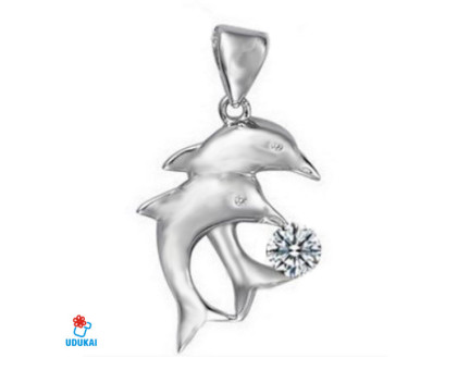 Kaklo pakabukas Delfinai; 18x16mm