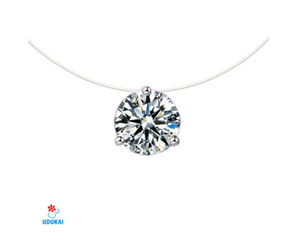 Kaklo pakabukas Crystal White-301; 8mm