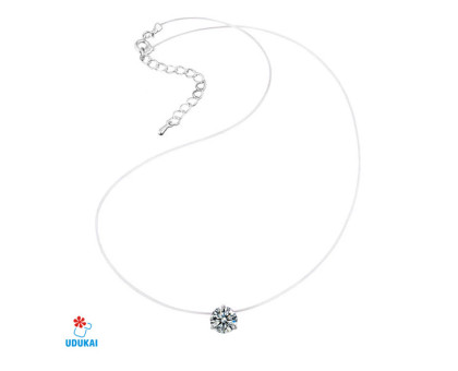 Kaklo pakabukas Crystal White-301; 8mm
