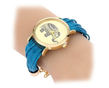 Laikrodis Drambliukas Melsvas; kvarcinis