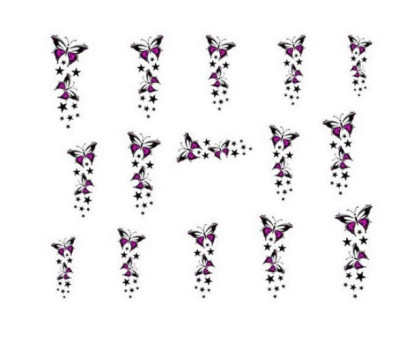 Lipdukai nagams Drugeliai 1429; vandeniniai