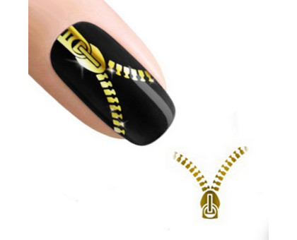 Lipdukai nagams Užtrauktukas auksinis