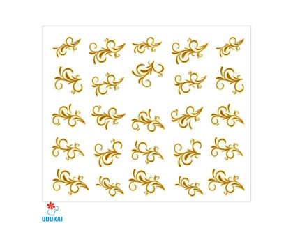 Lipdukai nagams Auksinis ornamentas 154