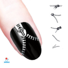 Lipdukai nagams Užtrauktukas sidabrinis