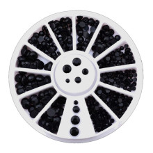 Kristalai nagų puošybai Deep Black; 1-4mm