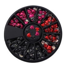 Kristalai nagų puošybai Hearts; 3-4mm