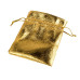 Dovanų maišelis auksinis; 7x9cm