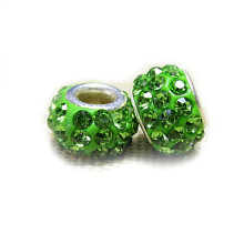 Karoliukas Colour Kristal SG su žalsvais kristalais; 5/13mm