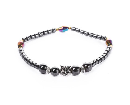 Apyrankė Owl Hematite; 20-22cm