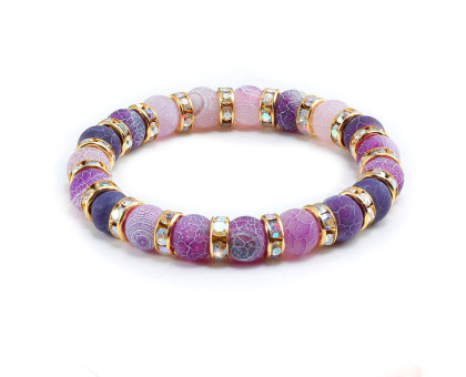 Apyrankė Akmenukai Purple Gold; 19cm