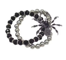 Apyrankė Spider Silver Black; 16-18cm