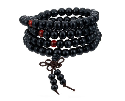 Apyrankė Wood 108 karoliukai Black; 18-19cm