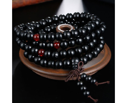 Apyrankė Wood 108 karoliukai Black; 18-19cm