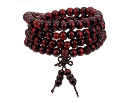 Apyrankė Wood 108 karoliukai Brown; 18-19cm