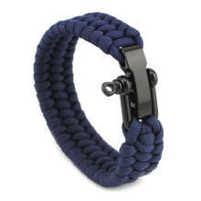 Apyrankė pintos virvės Paracord Blue; 21-23cm