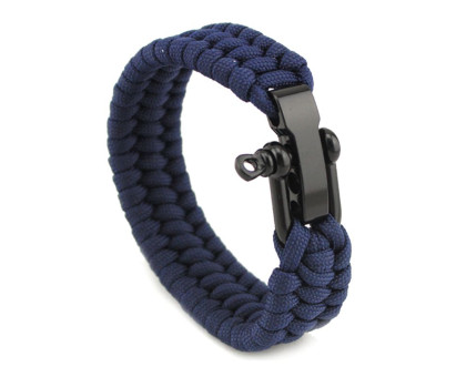 Apyrankė pintos virvės Paracord Blue; 21-23cm