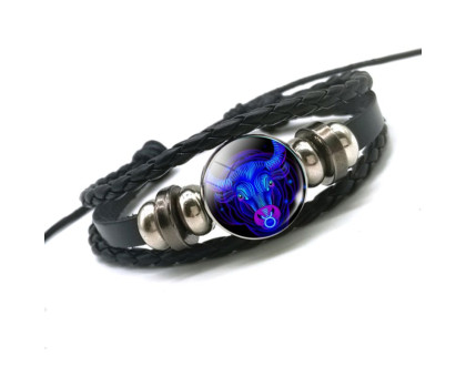 Apyrankė zodiako ženklas Jautis Taurus Glow; universalaus dydžio