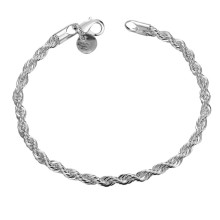 Apyrankė Twisted sidabro spalvos; 19.5cm, 21.5cm