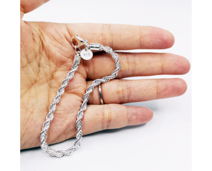 Apyrankė Twisted sidabro spalvos; 19.5cm, 21.5cm