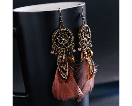 Auskarai Bohema Plunksnos 662; 2vnt