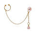 Auskaras Romantic Pearl Gold; 1vnt