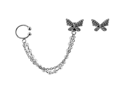 Auskarai Romantic Butterfly Silver; 2vnt