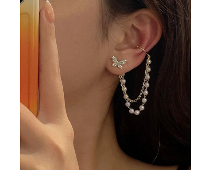 Auskarai Romantic Butterfly Gold; 2vnt