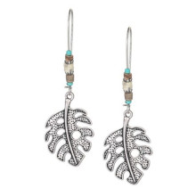 Auskarai Monstera 634 sendinto sidabro spalvos; 2vnt