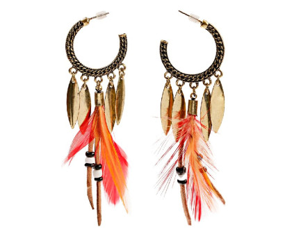 Auskarai Bohema Plunksnos 735; 2vnt