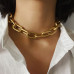 Grandinė kaklo papuošalas Maxi Gold aukso spalvos; 34-44cm
