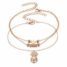 Kojos papuošalas grandinėlės Tropic Gold; 2x27cm