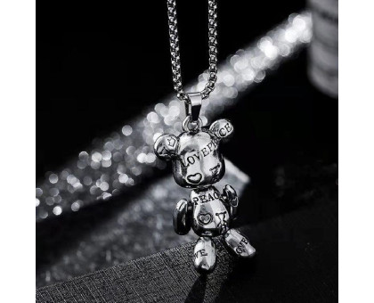 Kaklo pakabukas Meškiukas Metal 63; 3x1.6cm