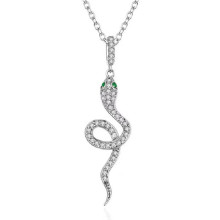 Kaklo pakabukas Gyvatė žaliaakė; 2.8x1cm