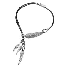 Kaklo pakabukas Wings Black Silver; 4.5-9cm