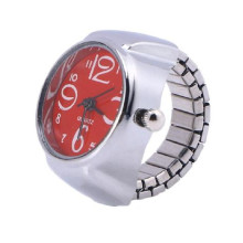 Laikrodis žiedas Time Red; kvarcinis
