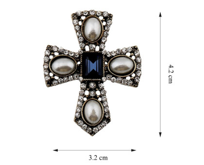 Segė Kryžius Burgundija; 4.2x3.2cm