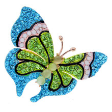 Segė Drugelis Green Blue; 4.5x3.5cm