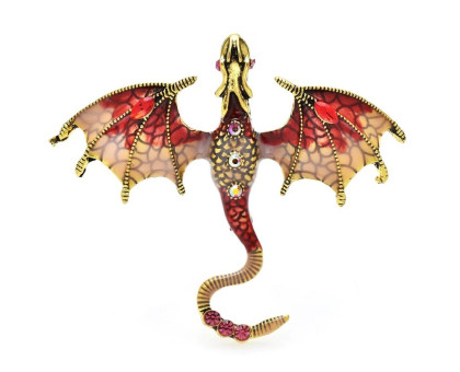 Segė Slibinas Dragon Red; 6.2x7cm