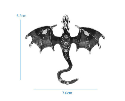 Segė Slibinas Dragon Green; 6.2x7cm